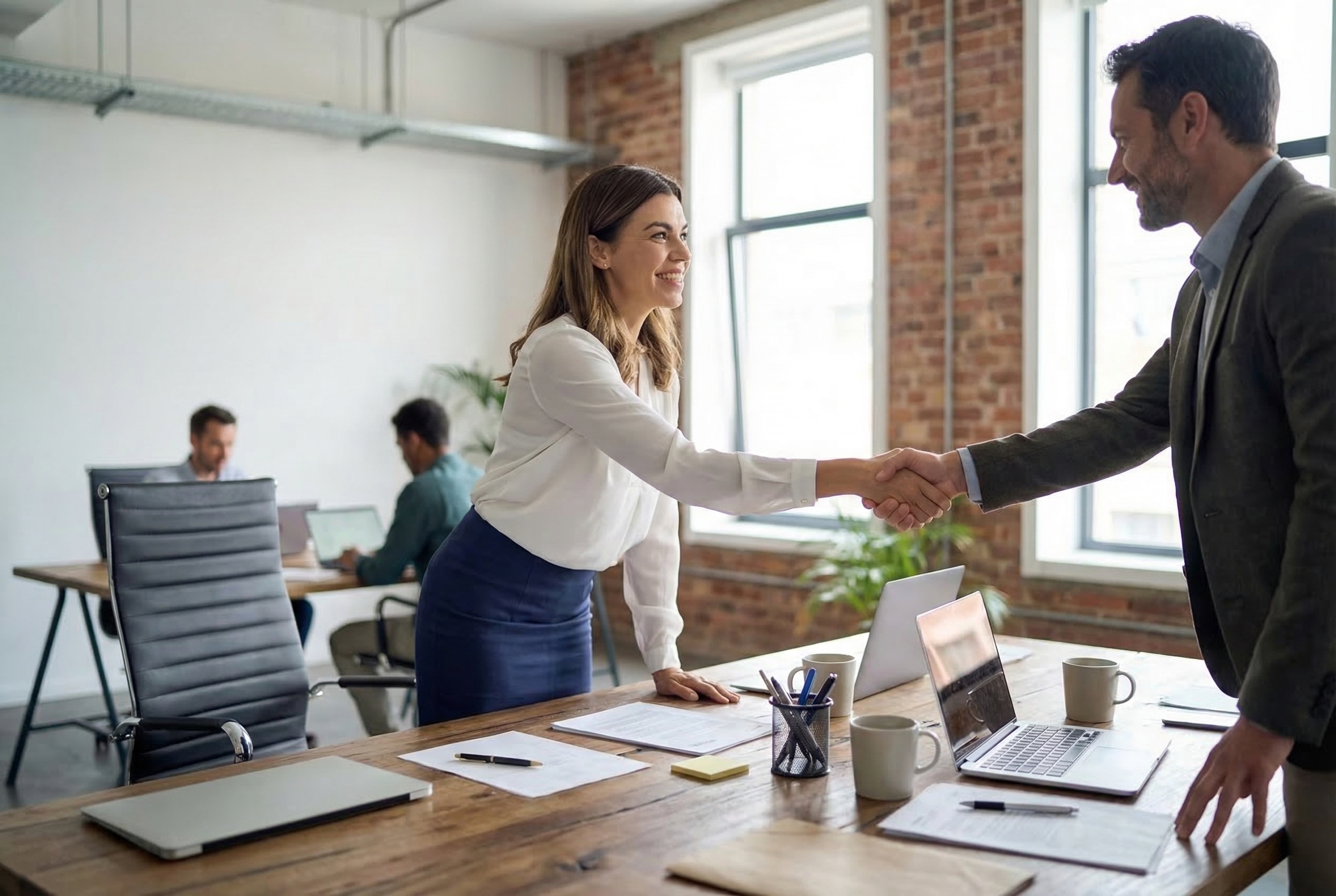 Professioneel overleg op kantoor